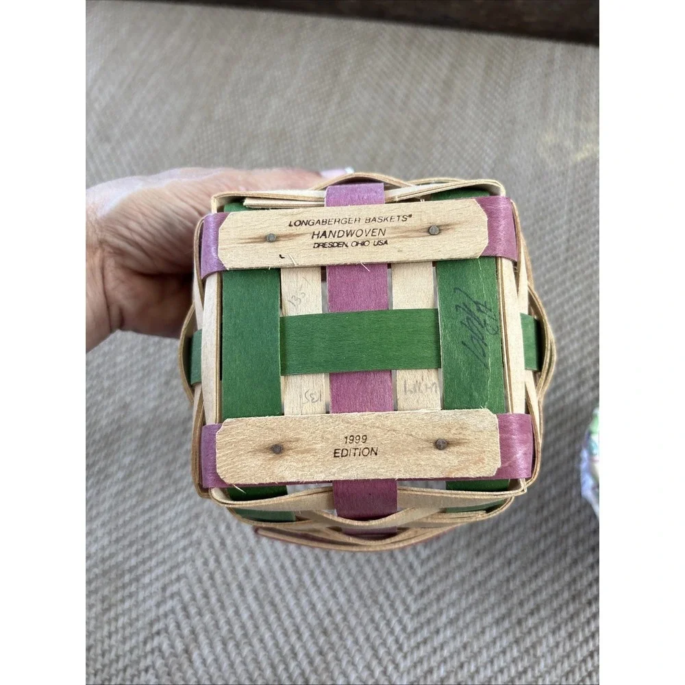 Longaberger 1999 Easter Basket With Jellybean Liner
